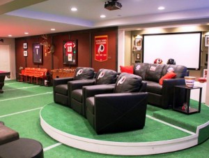 Garage with Football theme