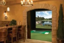 Golf Themed man cave garage