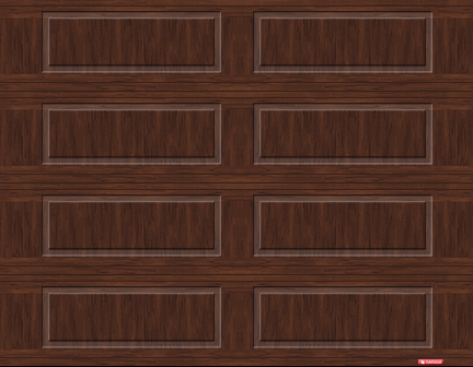 Garaga garage door model Shaker-Modern XL color American Walnut